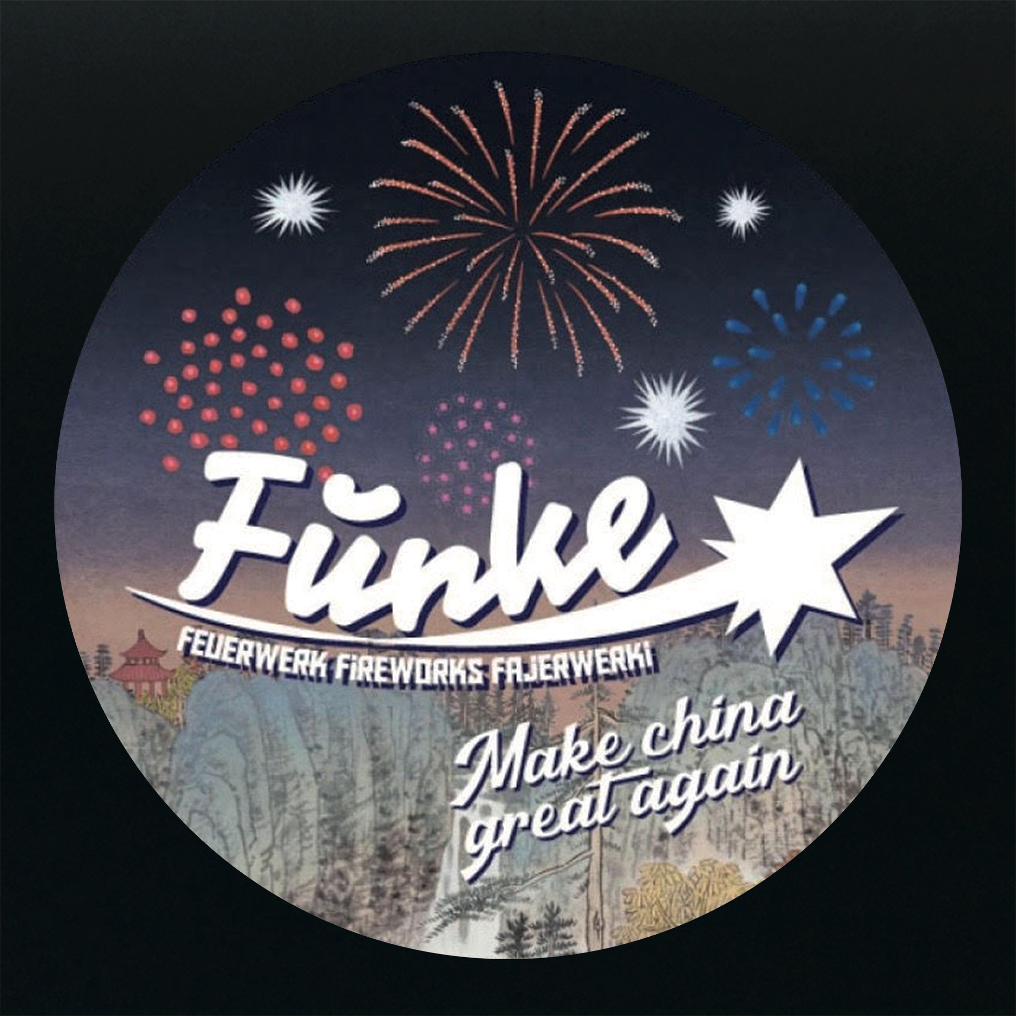 Funke Firework - Plastic Sticker
