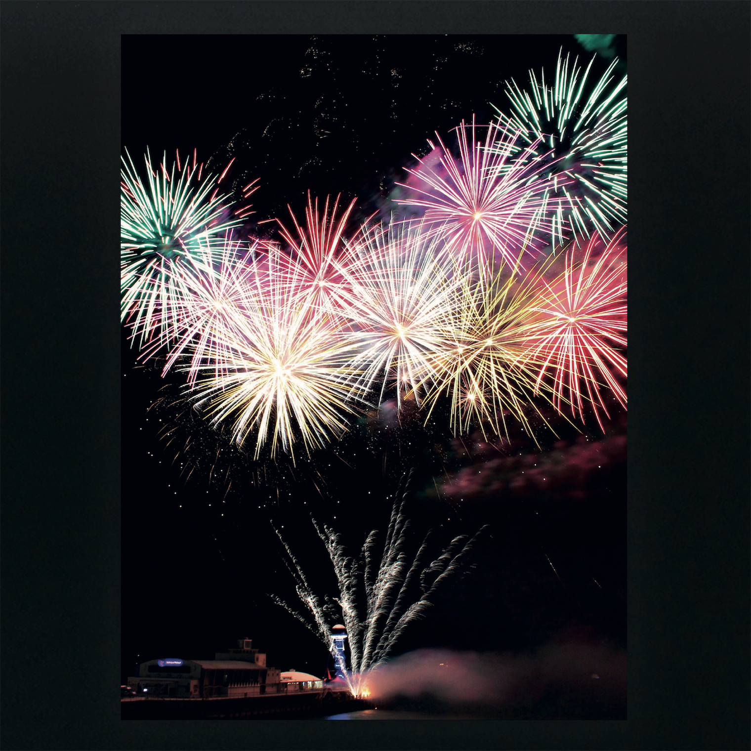 Colorful Fireworks - Print on Dibond