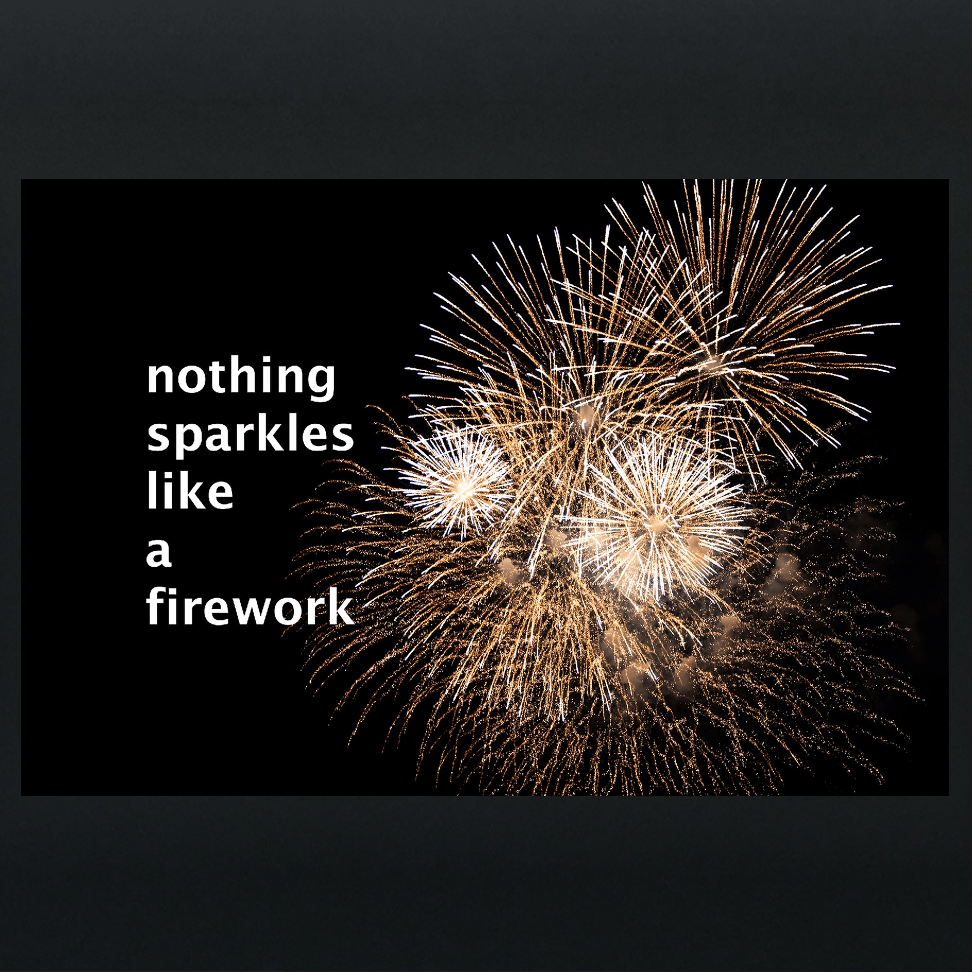 Nothing sparkles like a Firework - Print on Dibond