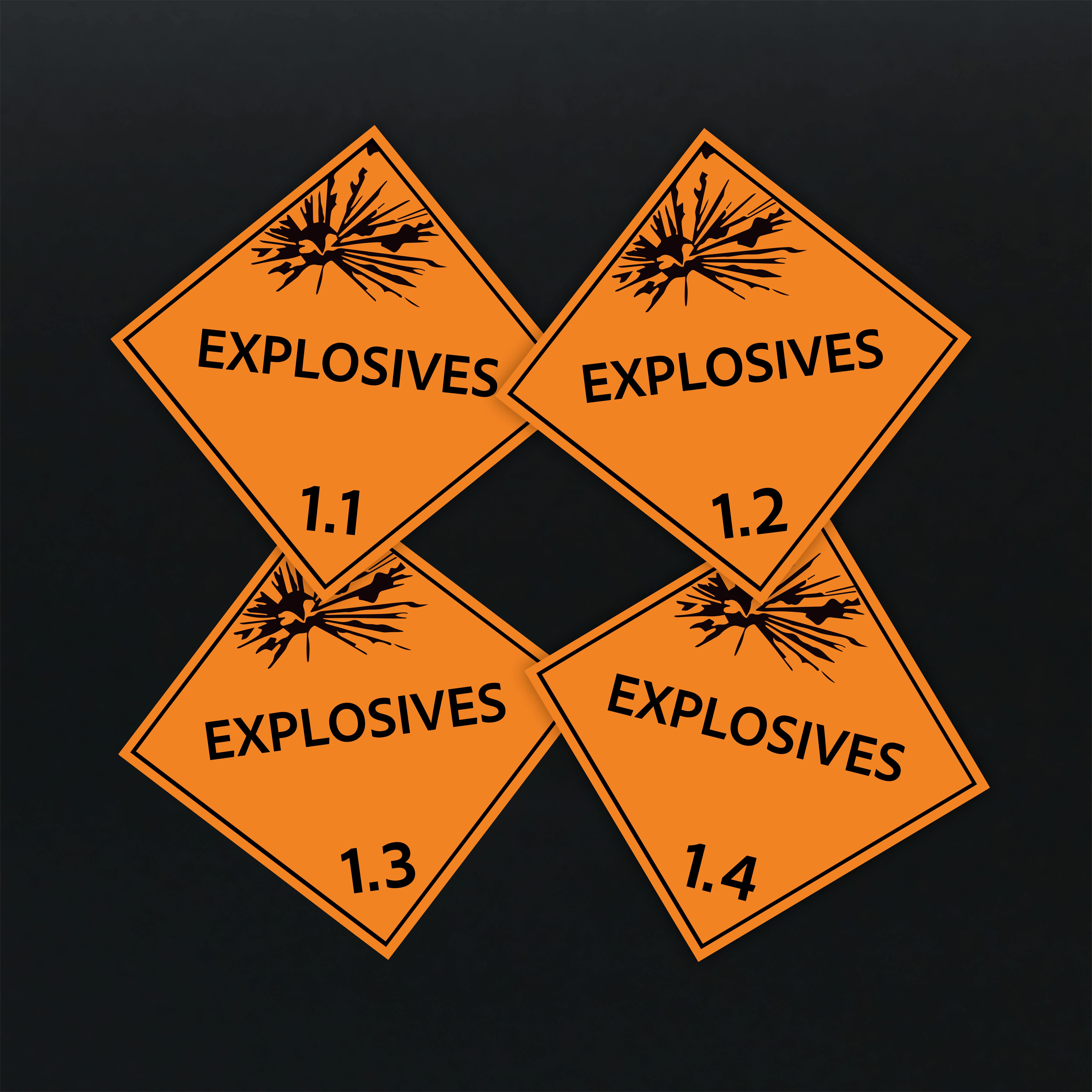 Explosive Stickers Set  4pcs. - Vinyl Stickers