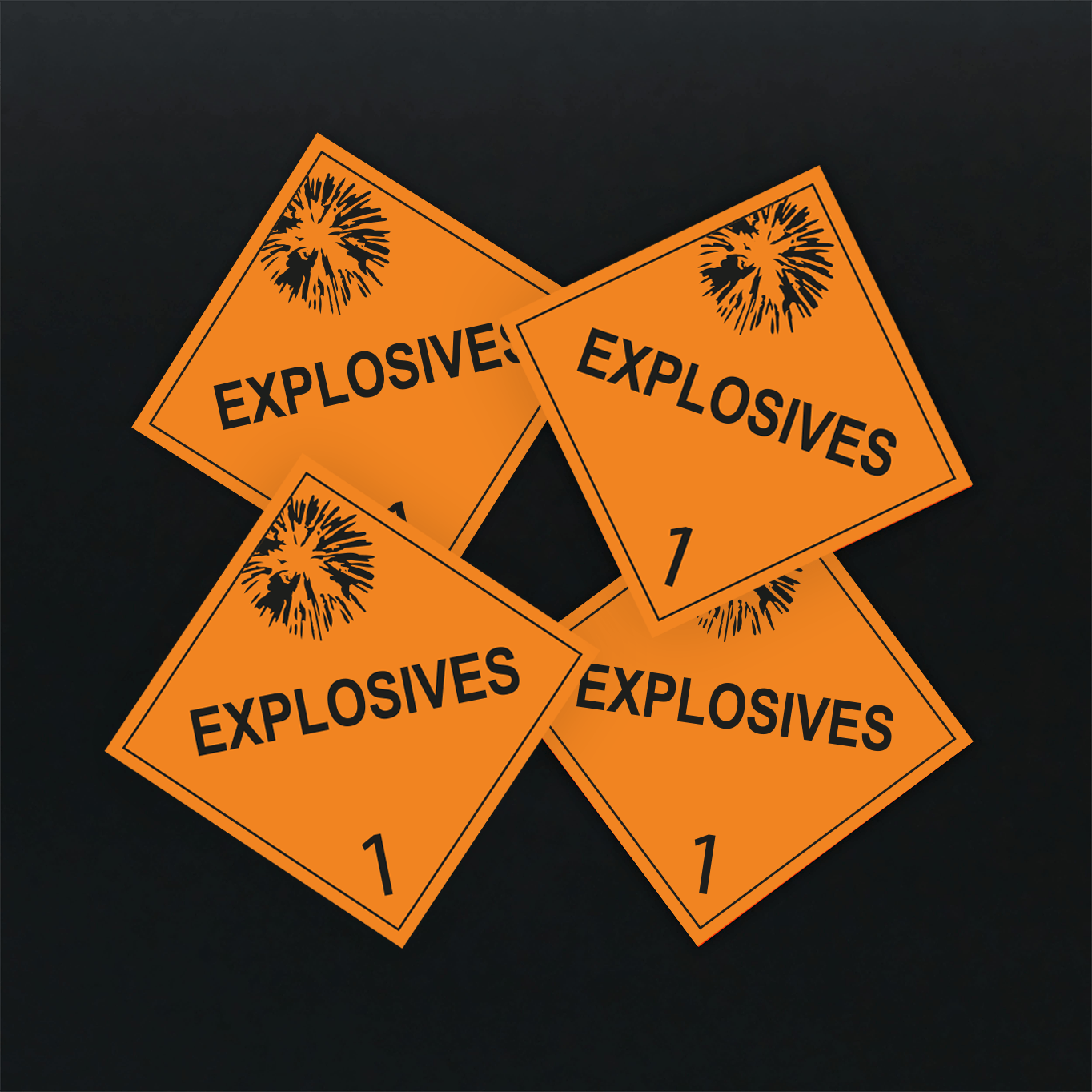 Explosive Stickers 4st. NEW - Vinyl Stickers