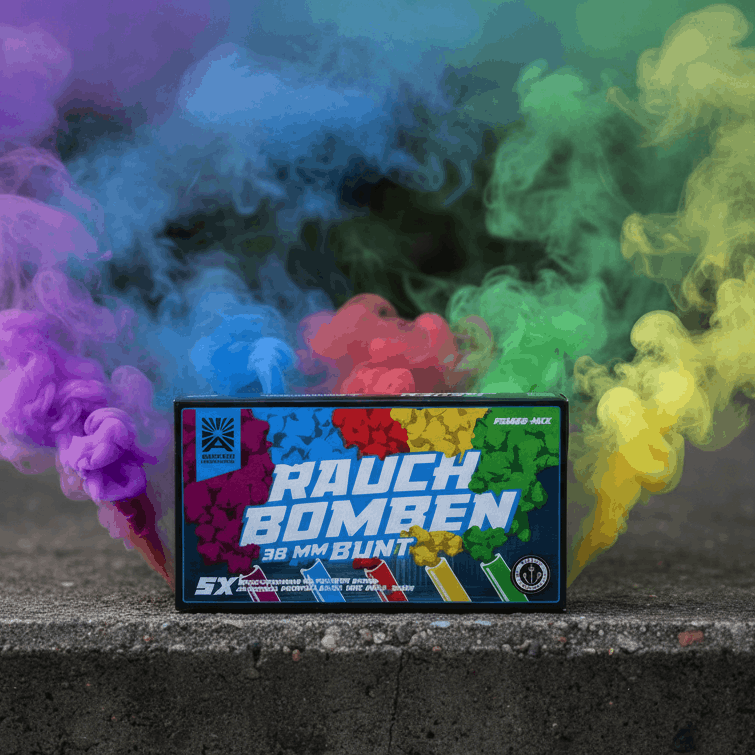 Rauch Bomben Rainbow 38MM Showcase NEW - Dummy 