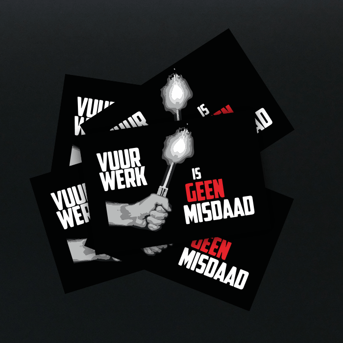 Vuurwerk Is Geen Misdaad Set 5psc Sticker